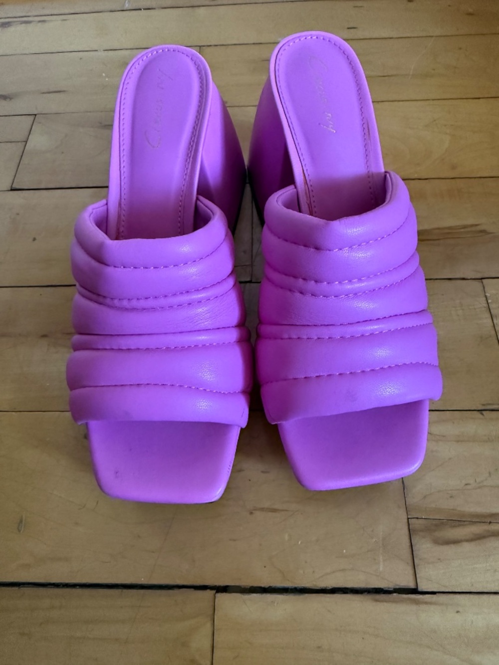Circus by Sam Edelman Purple Square Toe Mule Heels